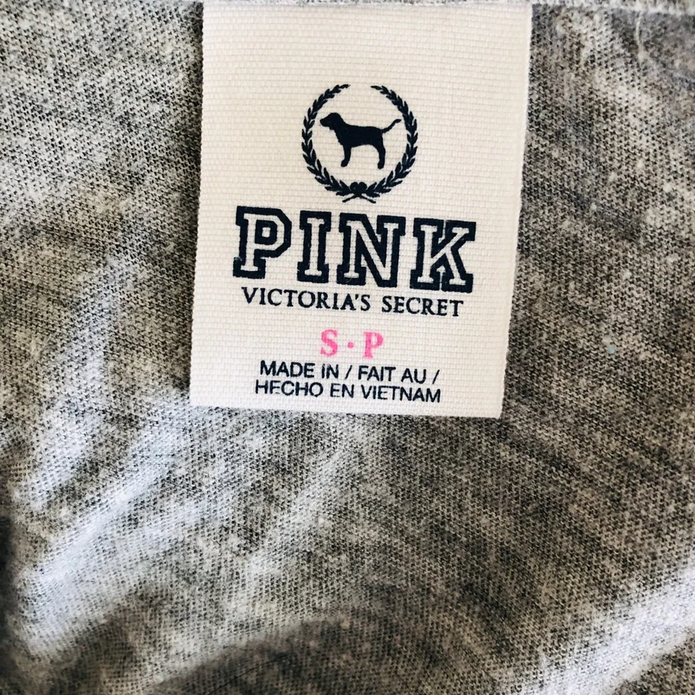 Victoria's Secret Gray Tee with Purple Sequin Accents - Picture 5 of 5